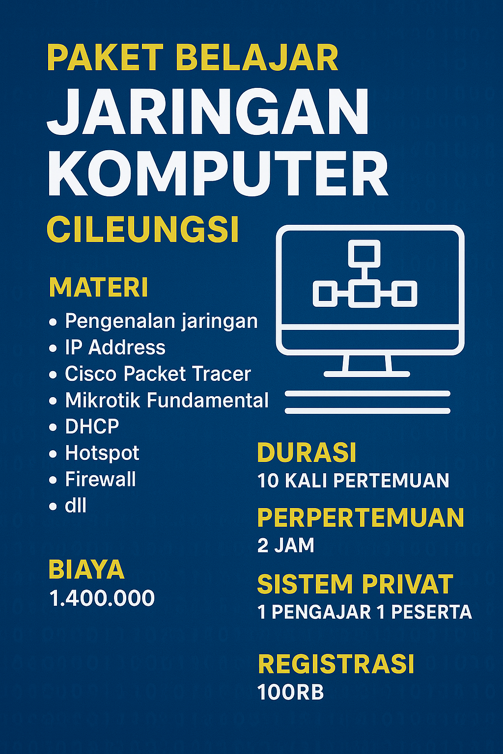 Tempat Belajar Kursus Jaringan Komputer Privat di Cileungsi Bogor